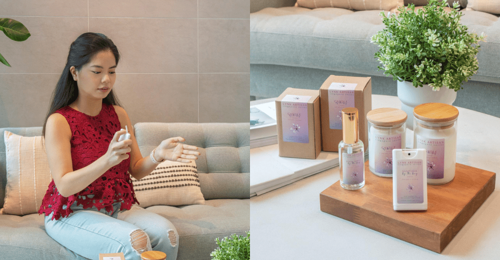 Datina Wee, co-founder of Lynk Artisan, creating all-natural fragrance blends that evoke memory and enhance spaces in Singapore
