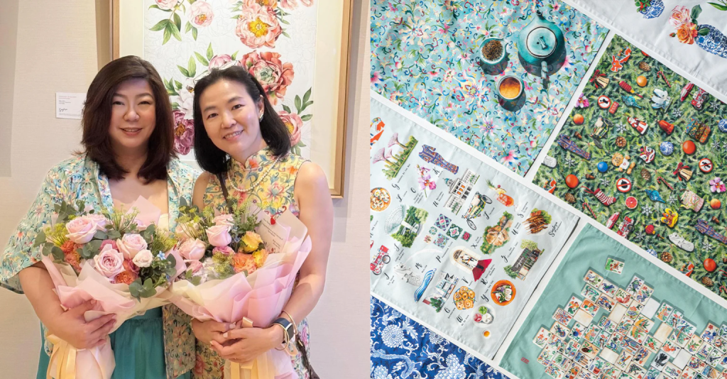Roong and Lovey, co-founders of Singlapa Collection, sharing their watercolour-inspired creative journey behind a homegrown Singapore brand